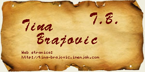 Tina Brajović vizit kartica
